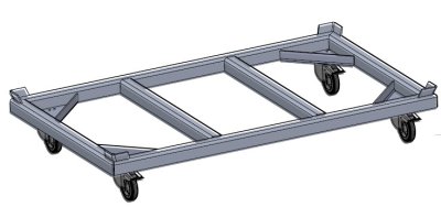 Alu transportvogn til SUB906 til 3 moduler max belastning 300 kg