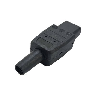 Apparatkontakt 220V 3-polet hun lig sort