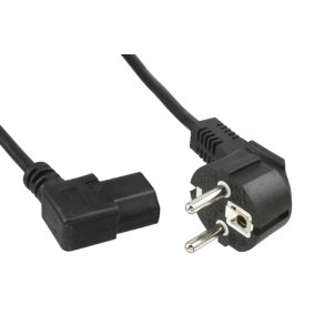 Net kabel 220V m/vinkel apparat stik hun & schuko