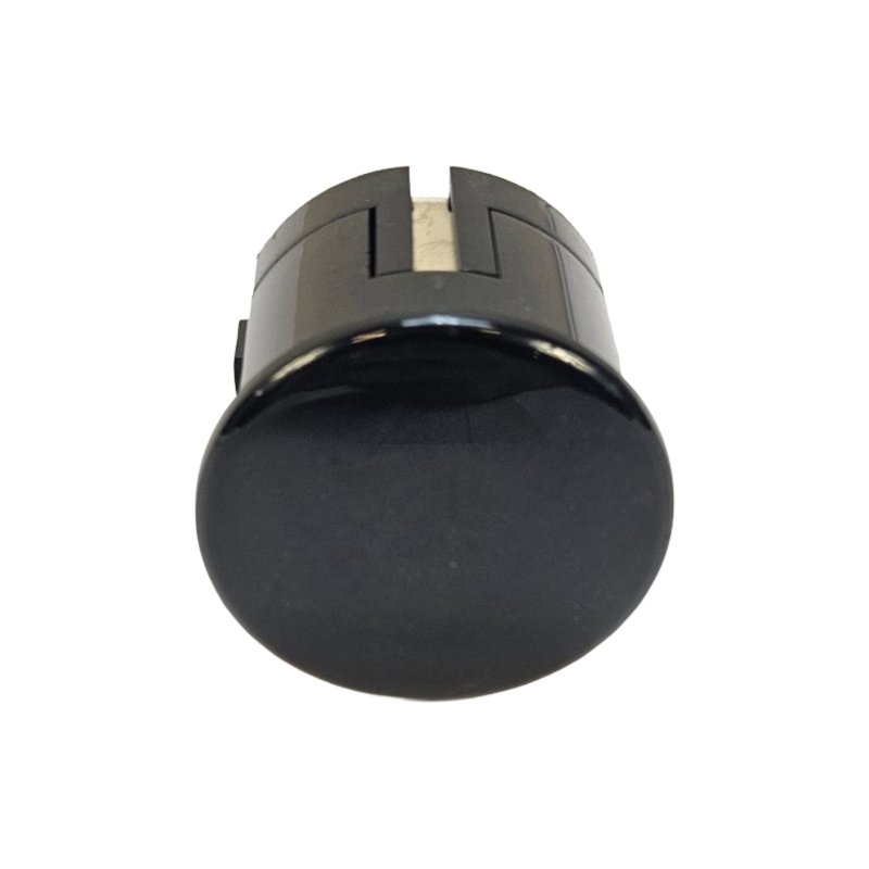 Schuko stikprop 230V rund vinkel, Sort