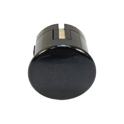 Schuko stikprop 230V rund vinkel, Sort