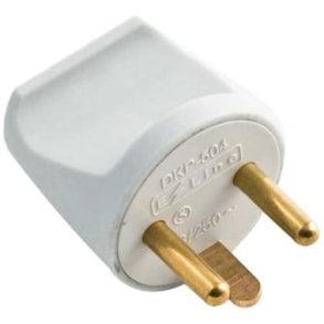 Stikprop m/jord 230V rund, m/kabelaflastning, Hvid