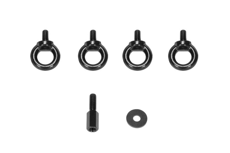 Eye bolt st 10 mm lngde 18 mm, pose med 4 styk, Sort