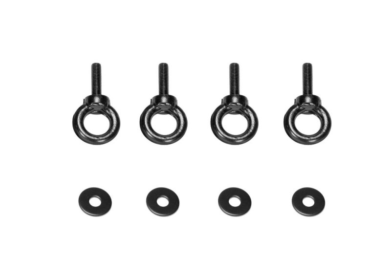 Eye bolt st 10 mm lngde 37 mm, pose med 4 styk, Sort