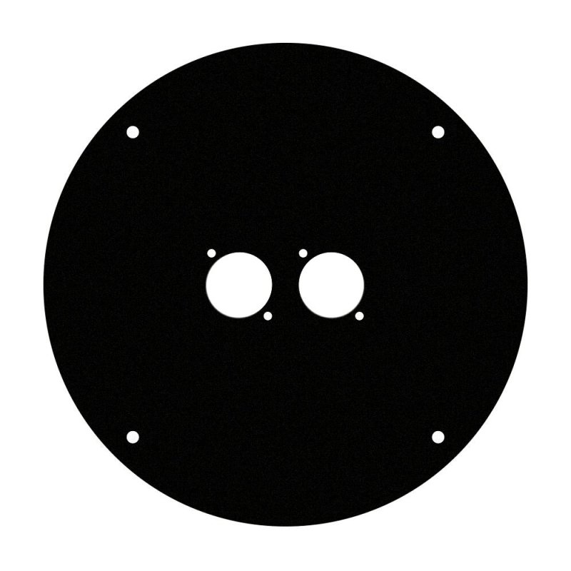 Kabeltromle frontpanel 2 x D size hul