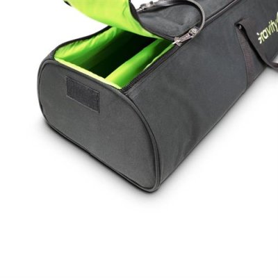 Gravity h�gtalarstativ set med v�ska Alu, Svart lackerad