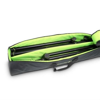 Gravity h�gtalarstativ set med v�ska Alu, Svart lackerad