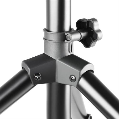 Hjttaler stativ st med taske, Sort Alu