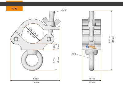 Global Truss Clusterring til 6 hjttalere =1,0 meter