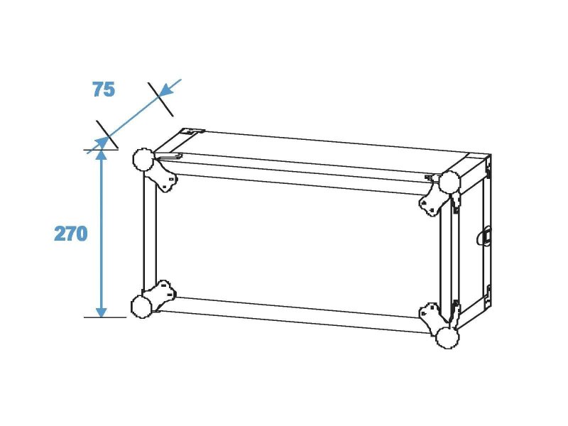 Flightcase rack 5 enhed 40 cm dyb