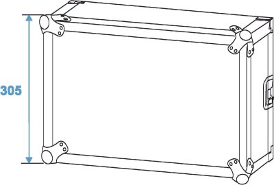 Flightcase rack 6 unit 47 cm dyb