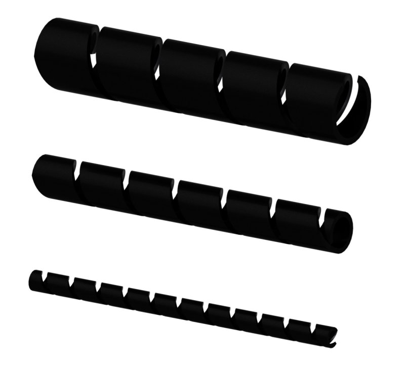 ProCab kabelsamler spiral Sort =20mm 5m