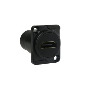 Amphenol HDMI gennemf�ring chassis stik, sort