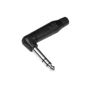 Amphenol stereo jackkabel vinkelstik, Sort