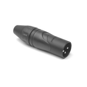 Amphenol 3P XLR kabelstik han, Sort - BULK