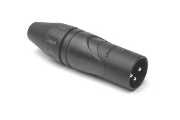 Amphenol 3P XLR kabelstik han, Sort