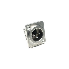 Amphenol 3P XLR chassisstik han, Blank