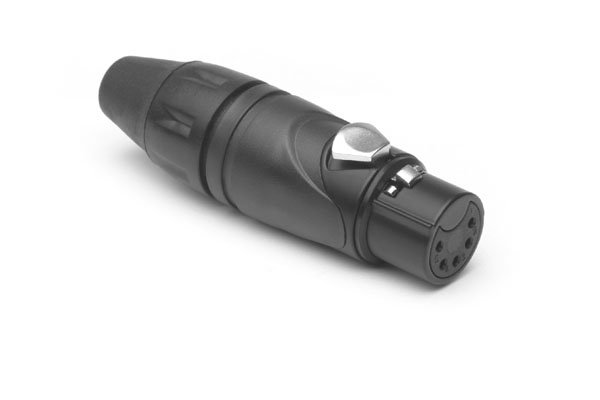 Amphenol 5P XLR kabelstik hun, Sort