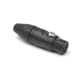 Amphenol 3P XLR kabelstik hun, Sort - BULK