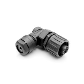 Amphenol Eco 4-pin hun h�jttaler vinkel kabelstik m/skrueterminaler IP67