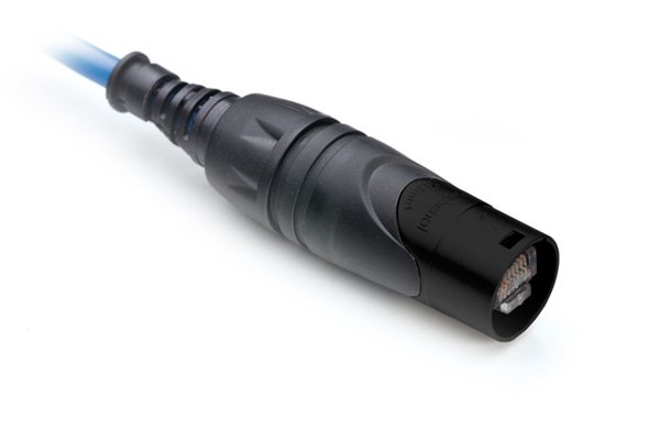 Amphenol XLRnet-Series han RJ45 kabelhus, Sort