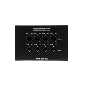 AudioPressBox vgmonteret stageboks 8 LINE/MIC Out