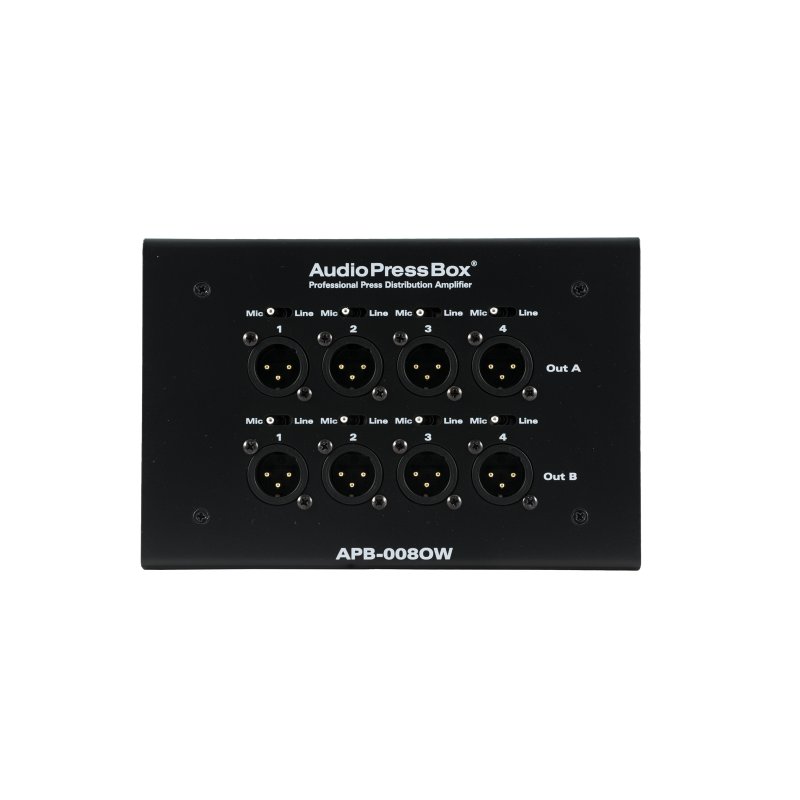 AudioPressBox vgmonteret stageboks 8 LINE/MIC Out