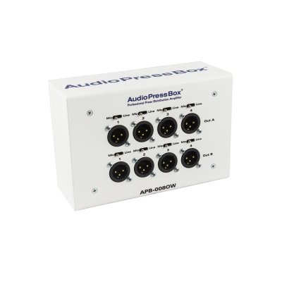 AudioPressBox vgmonteret stageboks 8 LINE/MIC Out