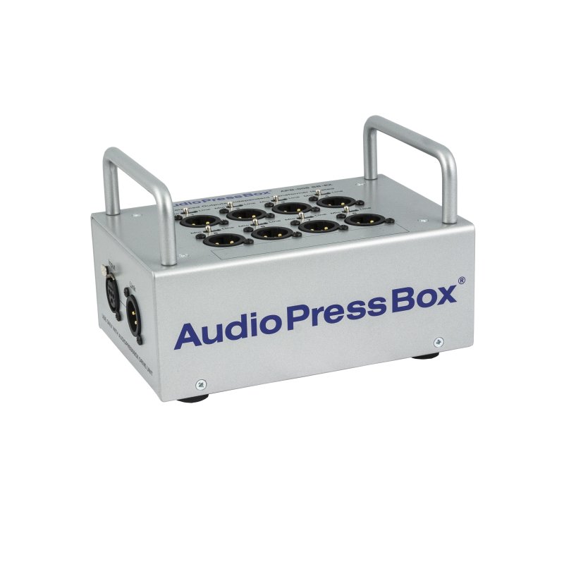 AudioPressBox transportabel audiosplitter 1 in og 8 LINE/MIC Out