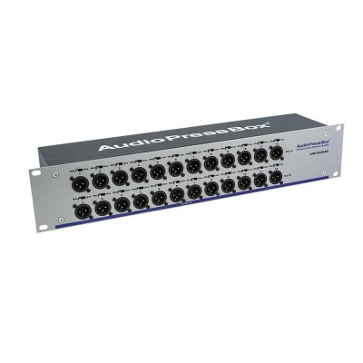 AudioPress Box audiosplitter til rackmontering 2 in og 24 out Mic/Line