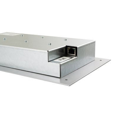 AudioPressBox audiosplitter til installation in-wall 1 Dante og 8 mic/line out + 4 x USB-c