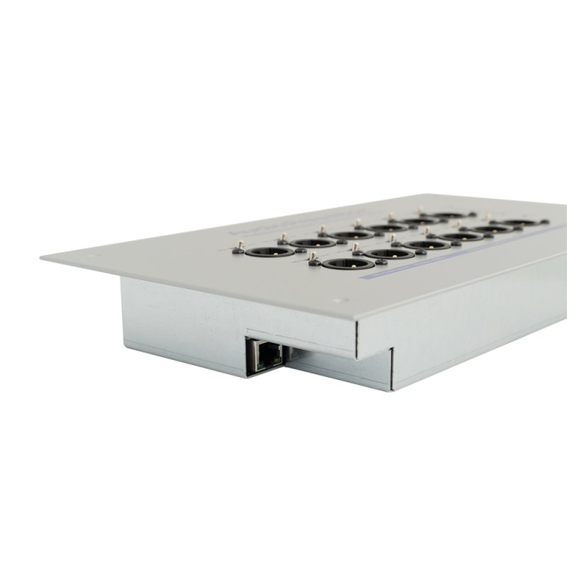 AudioPressBox audiosplitter in-wall 1 Dante in og 12 mic/line out