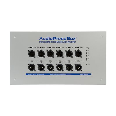 AudioPressBox audiosplitter in-wall 1 Dante in og 12 mic/line out