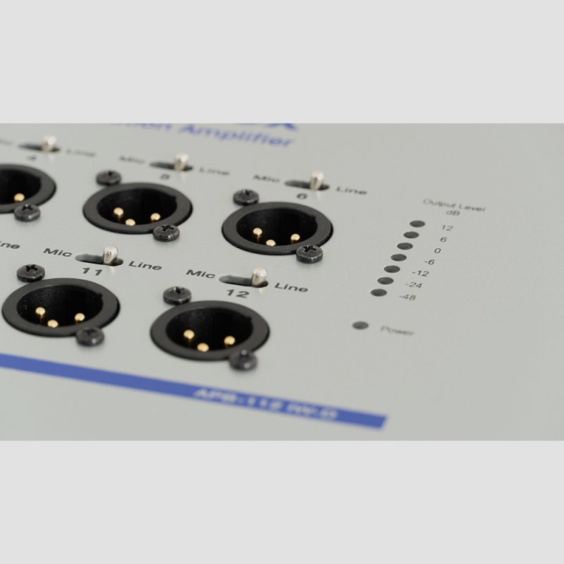 AudioPressBox audiosplitter in-wall 1 Dante in og 12 mic/line out