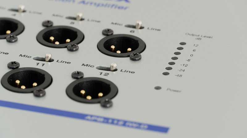 AudioPressBox audiosplitter in-wall 1 Dante in og 12 mic/line out