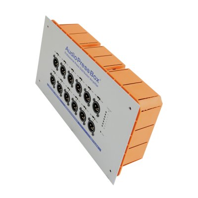 AudioPressBox audiosplitter in-wall 1 Dante in og 12 mic/line out