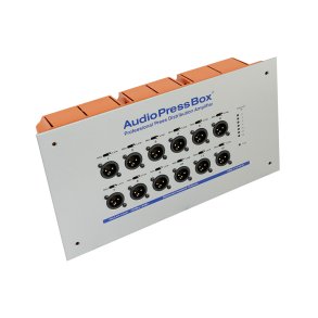AudioPressBox audiosplitter in-wall 1 Dante in og 12 mic/line out