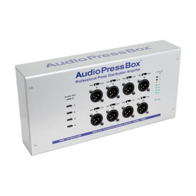 AudioPress Box on-wall Dante stageboks, 8 mic/line og 4 USB-c out