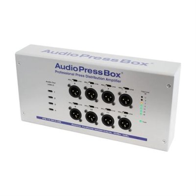 AudioPress Box on-wall Dante stageboks, 8 mic/line og 4 USB-c out