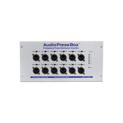AudioPressBox audiosplitter vgboks med 1 Dante in og 12 mic/line out