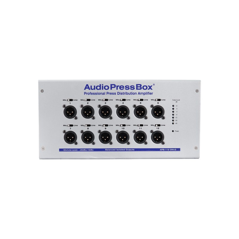 AudioPressBox audiosplitter vgboks med 1 Dante in og 12 mic/line out