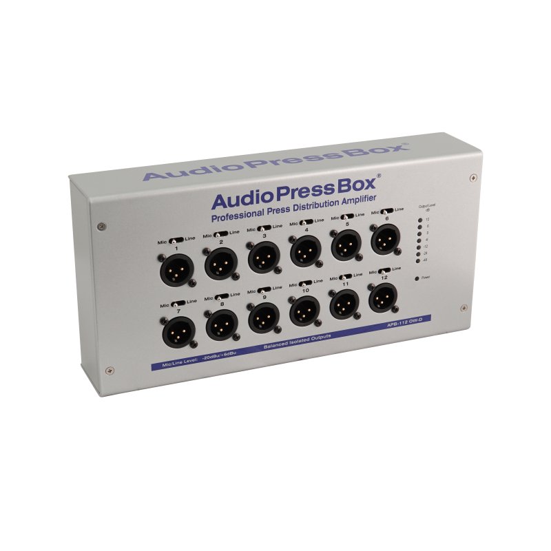 AudioPressBox audiosplitter vgboks med 1 Dante in og 12 mic/line out