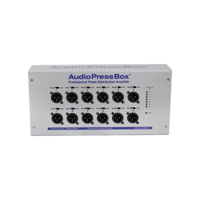 AudioPressBox audiosplitter vgboks med 1 Dante in og 12 mic/line out