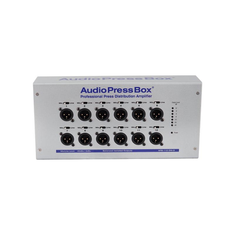 AudioPressBox audiosplitter vgboks med 1 Dante in og 12 mic/line out