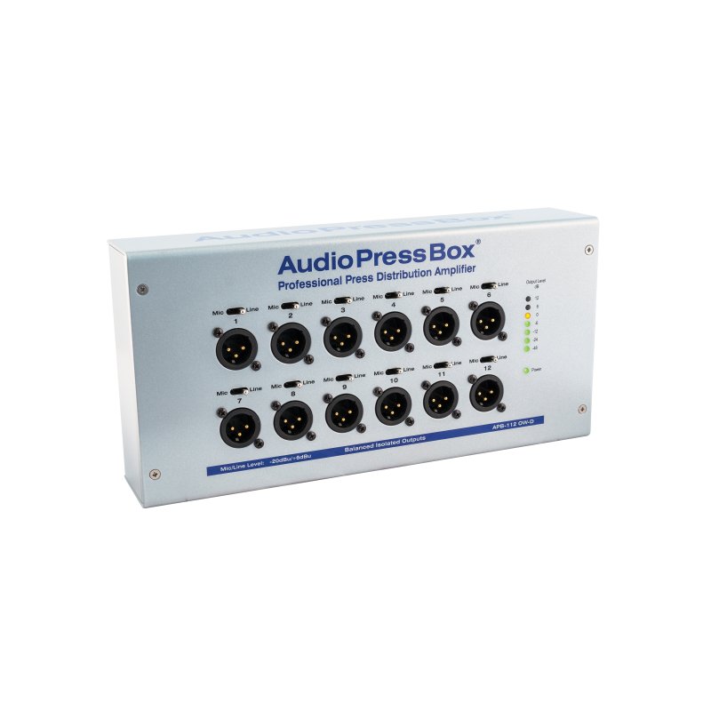 AudioPressBox audiosplitter vgboks med 1 Dante in og 12 mic/line out