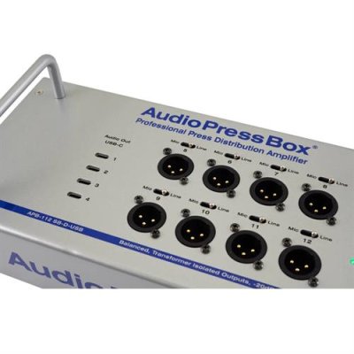 AudioPress Box Dante stageboks 8 line/mic og 4 USB-c out