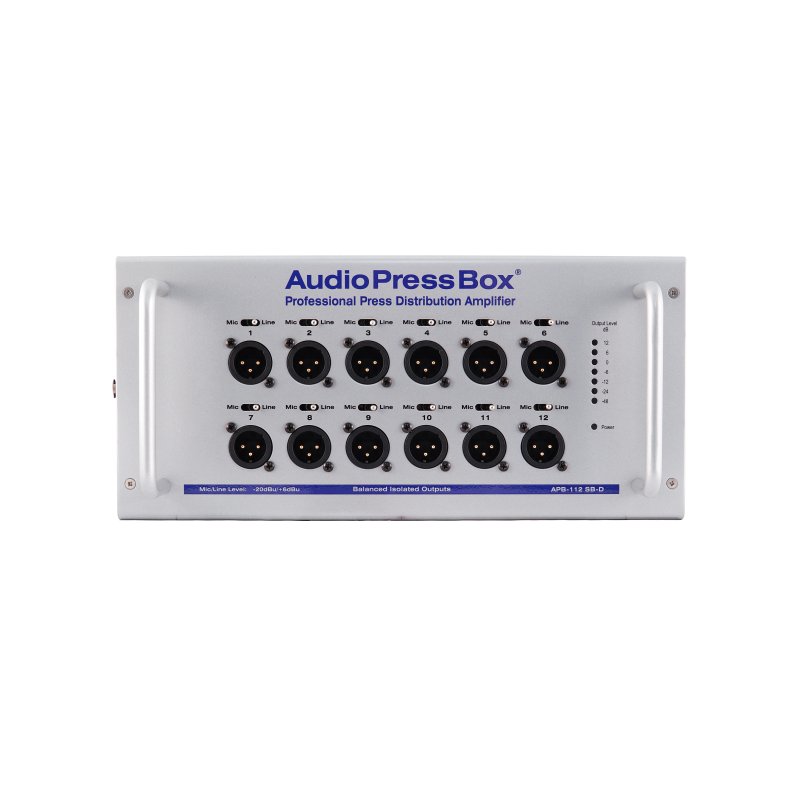 AudioPress Box transportabel 1 x Dante og 12 line/Mic output