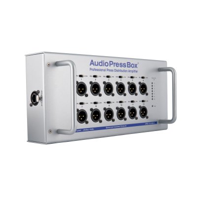 AudioPress Box transportabel 1 x Dante og 12 line/Mic output
