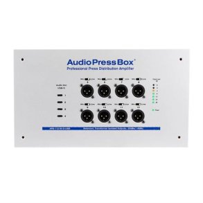 AudioPress Box in-wall Dante stageboks, 8 mic/line og 4 USB-c out