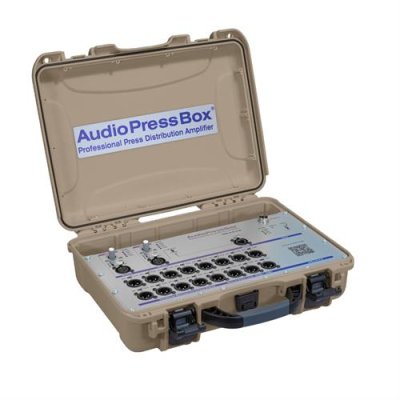 AudioPress Box 216 C-D Dante stageboks 1 Dante + 2 Mic in og 16 mic/line out, 20 timers batteri